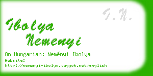 ibolya nemenyi business card